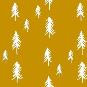 Pine Trees - Mustard (larger size)