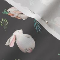 Whimsical Bunnies // Gray