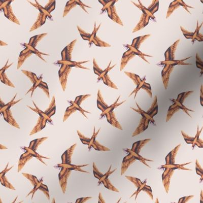 Swooping Swallows Copper Vanilla // small