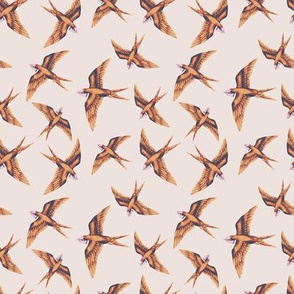 Swooping Swallows Copper Vanilla // small
