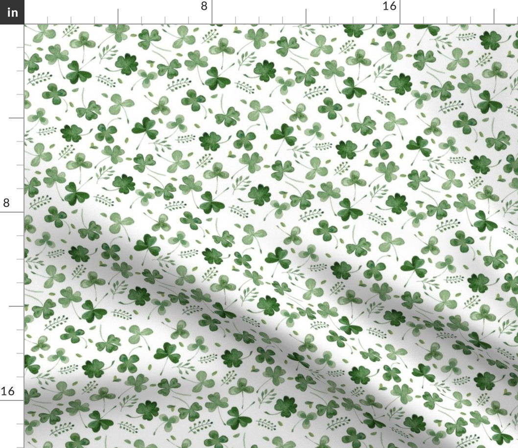 Watercolor Shamrocks // Micro