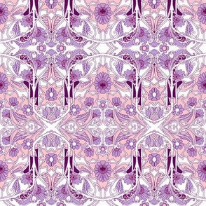 Hearts and Flowers Pink & Lavender Style