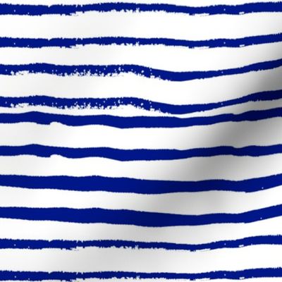 stripes - royal blue and white