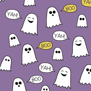 Boo Yah ghost fabric mauve/ kids baby halloween clothes