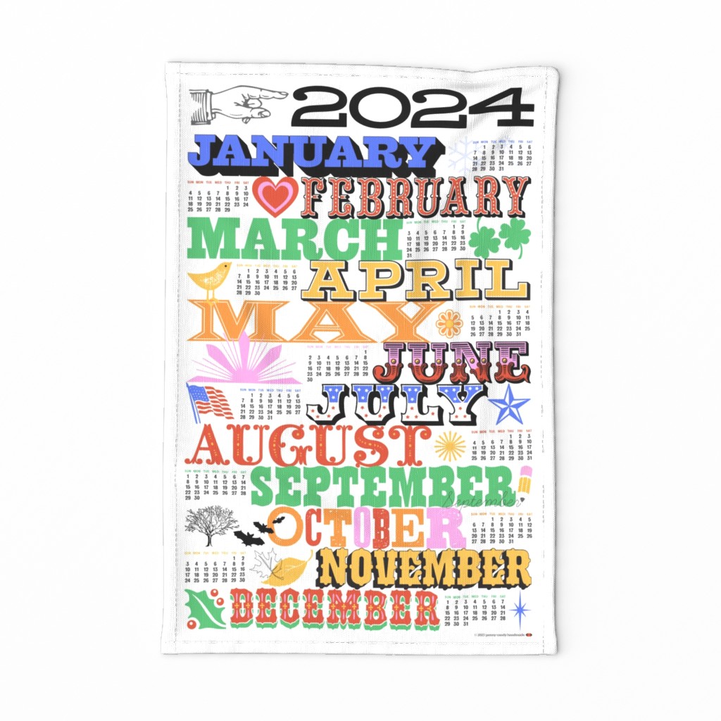 2023 Broadside Tea Towel Calendar & Wall Hanging*