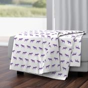 purple plaid moose fabric