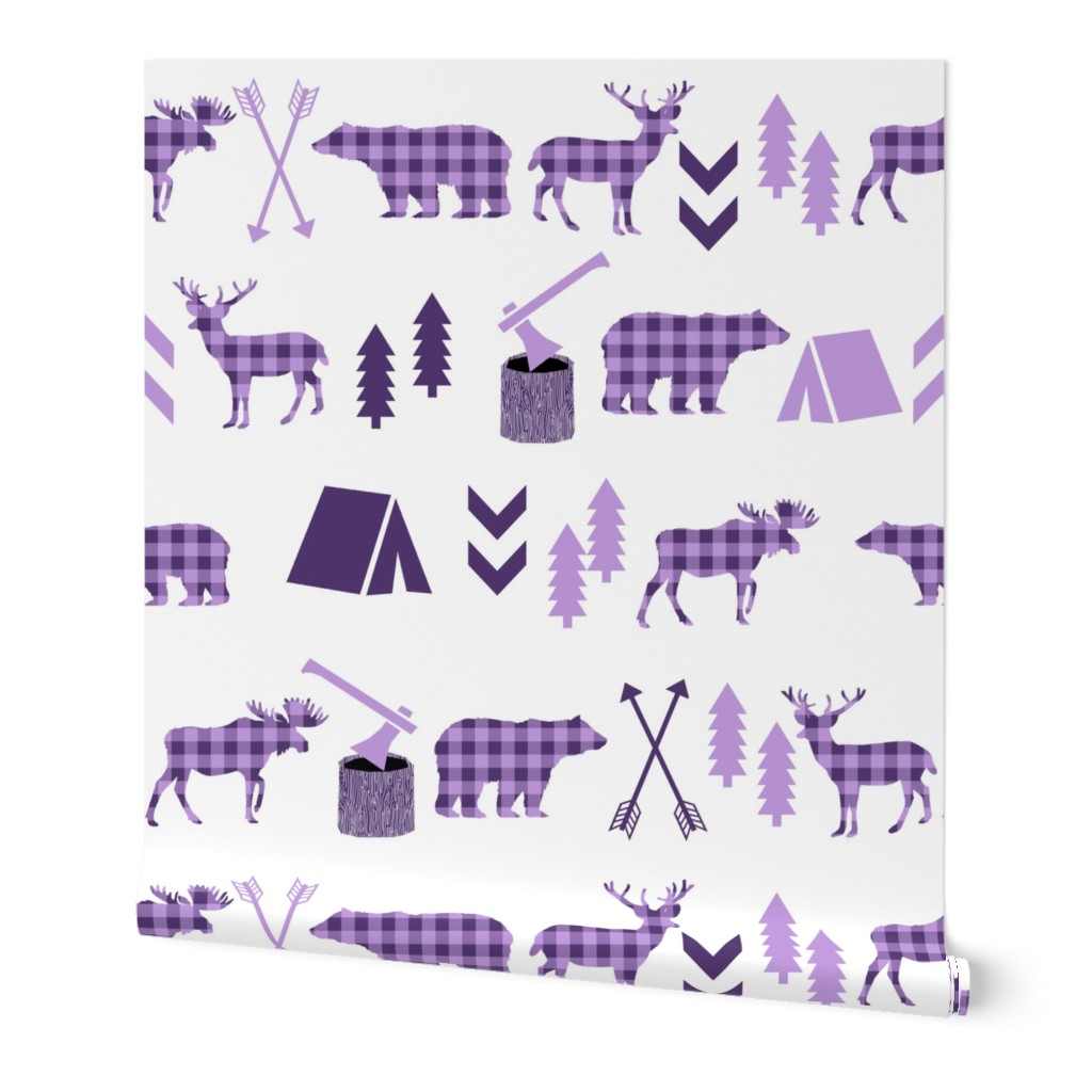 purple hunting camping adventure outdoors design