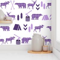 purple hunting camping adventure outdoors design