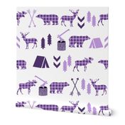 purple hunting camping adventure outdoors design