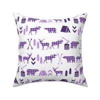 purple hunting camping adventure outdoors design