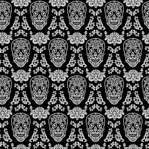 Vintage pattern with skulls