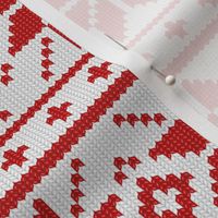 Skandinavian red knitted pattern