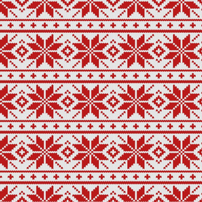 Skandinavian red knitted pattern