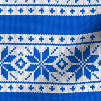 Skandinavian blue knitted pattern
