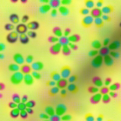 Psychedelic Flowers_Yellow_Halftone2