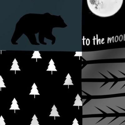 Spruce Color - Baby bear - love you to the moon - wholecloth