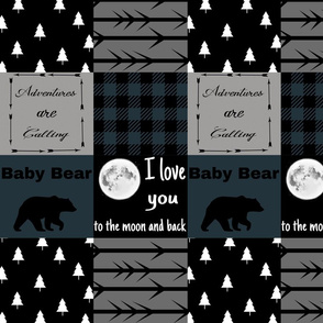 Spruce Color - Baby bear - love you to the moon - wholecloth