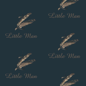 Little man - boho feathers