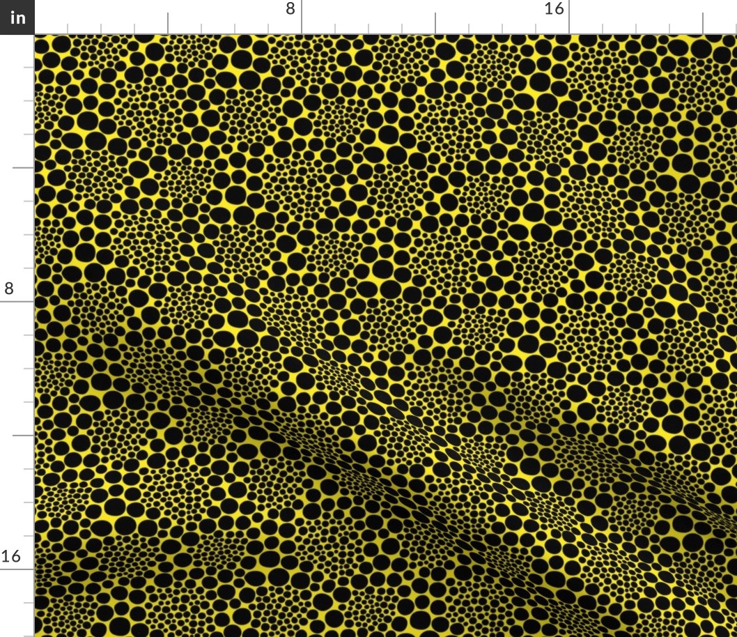 KUSAMA - black on bright yellow