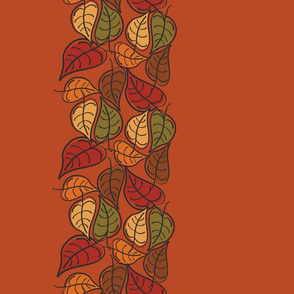 Fallen Leaves Border on Pumpkin Spice