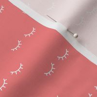mod baby » just sleepy eyes white on coral