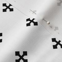 1 inch Greek Cross // white and black