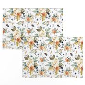 8" Western Autumn / More Florals / White