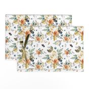 8" Western Autumn / More Florals / White