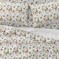 8" Western Autumn / More Florals / White