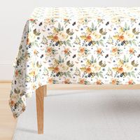 8" Western Autumn / More Florals / White