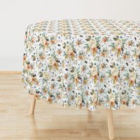 8" Western Autumn / More Florals / White