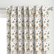 8" Western Autumn / More Florals / White