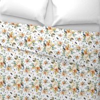 8" Western Autumn / More Florals / White