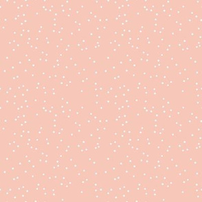 small polka on salmon peach