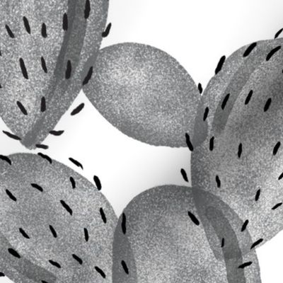paddle cactus // charcoal // oversized