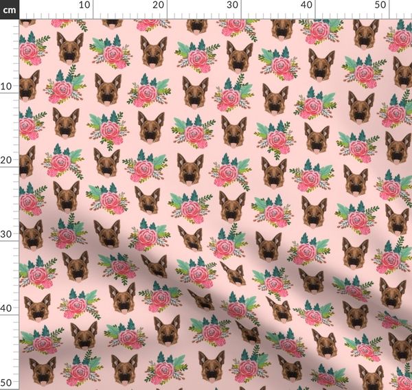 Dog Dogs Pet Floral Florals Dog Floral Spoonflower Fabric by the Yard 