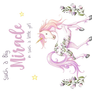 42"x36" Miracle Baby Unicorn in Lilac