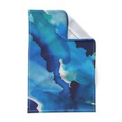 Watercolor Blue Skies Abstract Art 