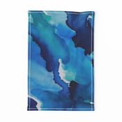 Watercolor Blue Skies Abstract Art 