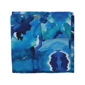 Watercolor Blue Skies Abstract Art 