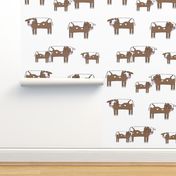 cow fabric // farmyard farm animals design cute cattle cows design - white