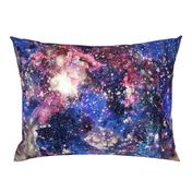 Purple Galaxy Watercolor - painted seamless space pattern