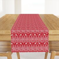 Cocker Spaniel fair isle christmas fabric dog breed pet friendly holiday red