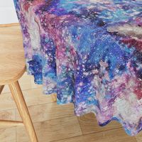 Galaxy space waterolor with woven structure - purple and blue