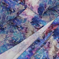 Galaxy space waterolor with woven structure - purple and blue