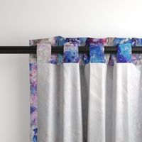 Galaxy space waterolor with woven structure - purple and blue