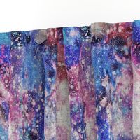 Galaxy space waterolor with woven structure - purple and blue