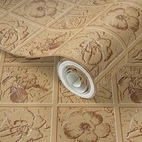 Coffee and Cream Flower Tiles 