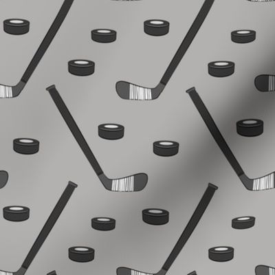 hockey - sports fabric - monochrome grey