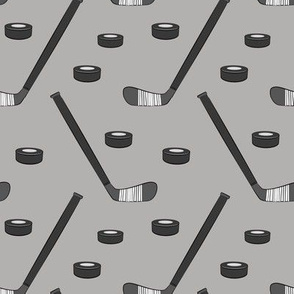 hockey - sports fabric - monochrome grey